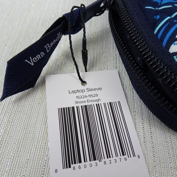 VERA BRADLEY Laptop Sleeve Case Factory Style SHORE ENOUGH Beach Coastal NWT $59 - Picture 9 of 9